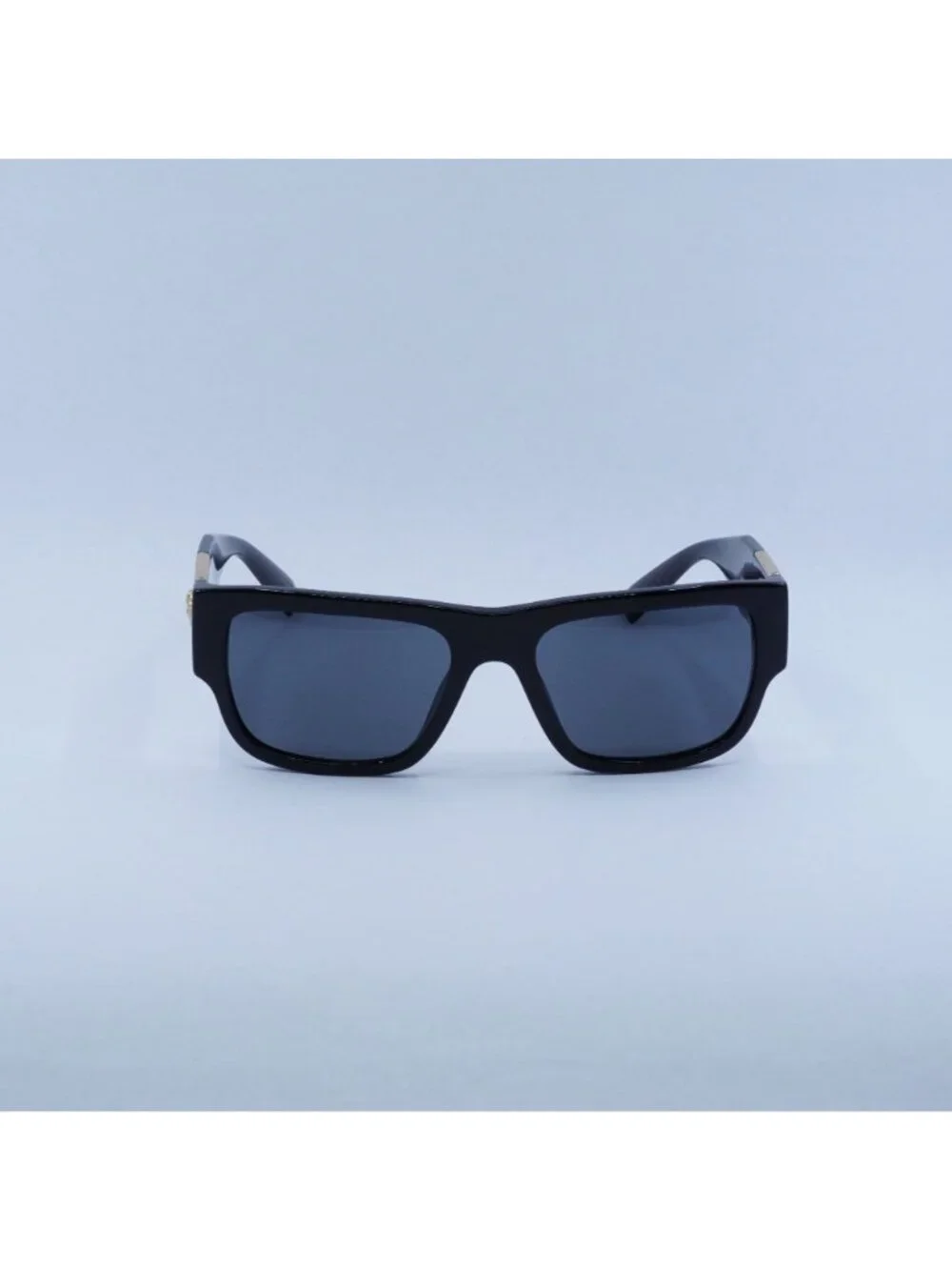 Versace VE4406 GB1/87 Sunglasses Black Rectangle Frame, Grey Lenses